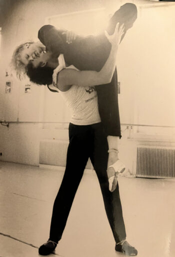 Suzanne Bjørneboe og Jeffrey Carter. Prøver på David Byers "Blodbryluppet" i Dansestudioet [Carte Blanche Dance Studios].