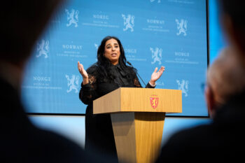 Kultur- og likestillingsminister Lubna Jaffery her avbildet tidligere i år. Foto: Ole Berg-Rusten / NTB.