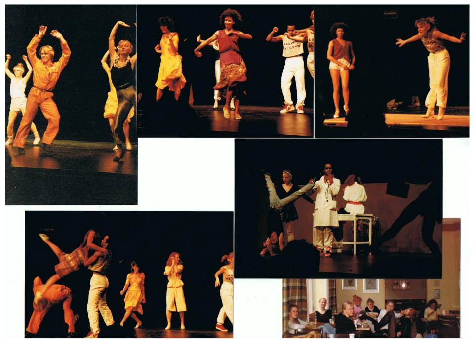 "Dance" – den første Carte Blanche-forestillingen. 1985 på Sandvika Teater. På bildet: Ingrid Belt, Ketil Gudim, Suzanne Bjørneboe, Rhonda-Lou Samuel, Arlene Wilkes, Toni Ferraz, Kjersti Evensen og Marianne Albers.