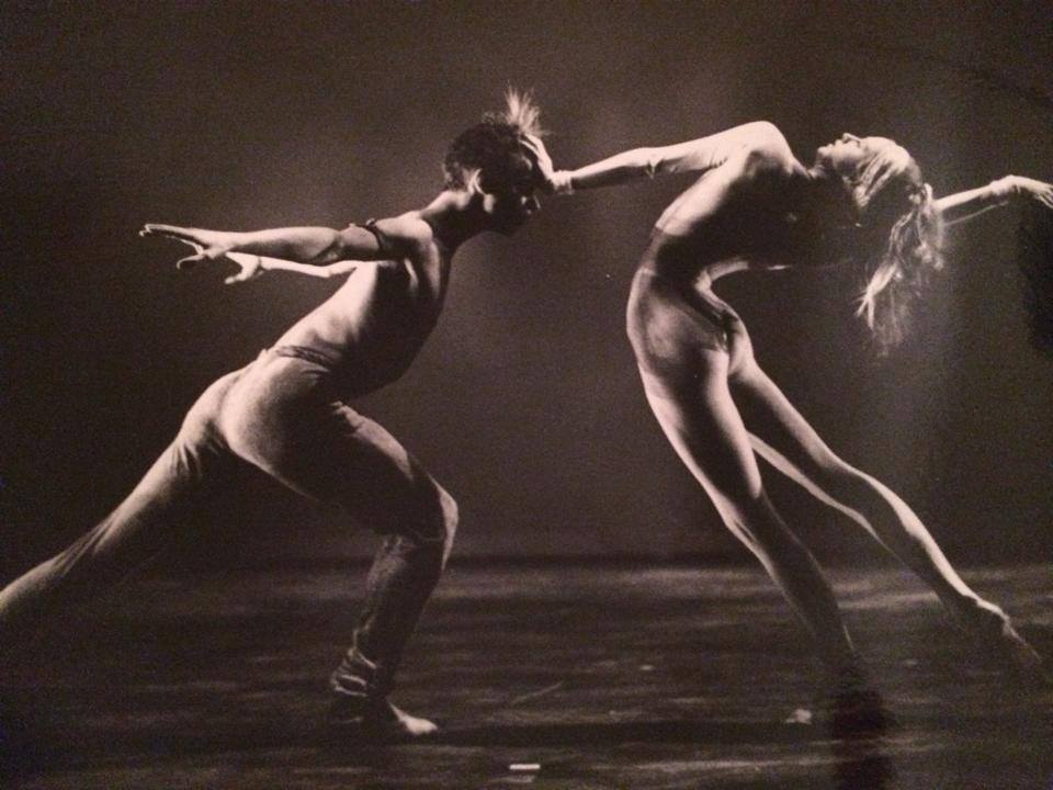 Arne Fagerholt and Marianne Albers i Kjersti Alvebergs 'Spirits'. Black Box teater i 1987.