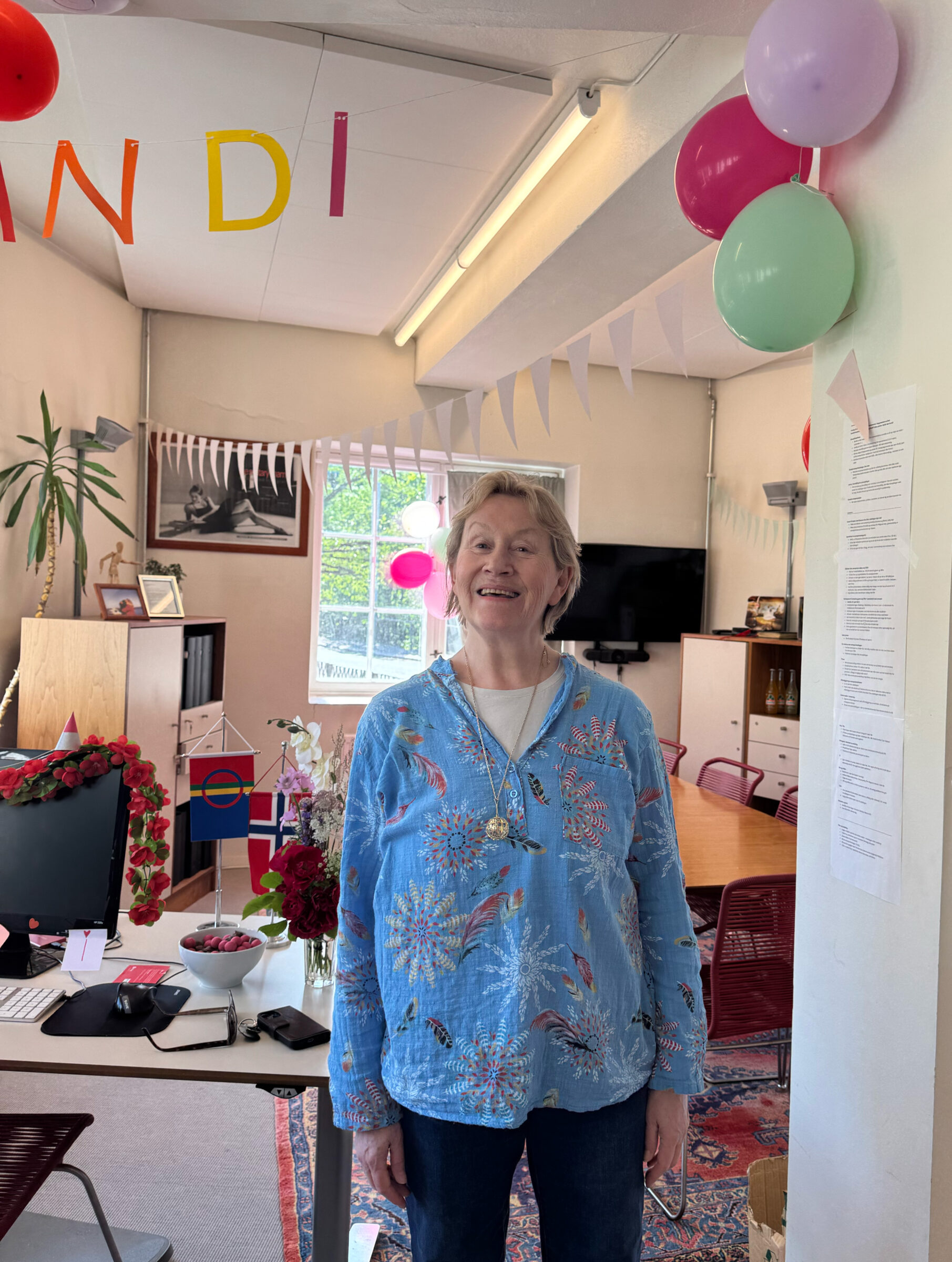 Randi Urdal på 70-års dagen sin! Foto: Marianne Albers / Damseinformasjonen.