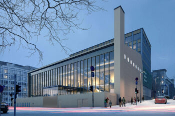 Sentralbadet Scenehus. Illustrasjon: HLM Arkitektur.