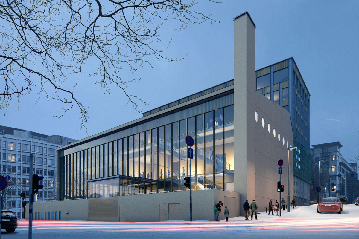 Sentralbadet Scenehus. Illustrasjon: HLM Arkitektur.