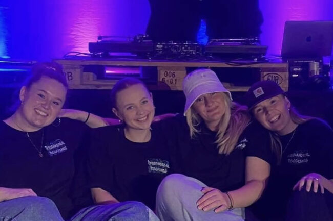 Silja Elise Lindsø, Marte Larsen Baukhol, Juliane Bay og Lisa Scheie fra G-Valley battle 2025.